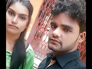 Romantic kissing of young desi lovers